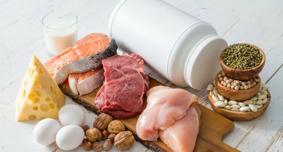 Various protein-rich foods